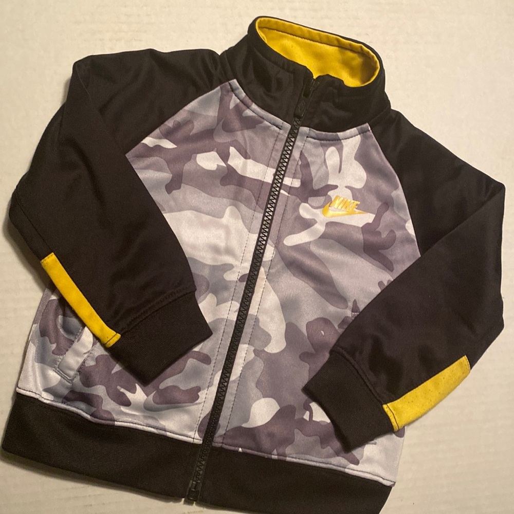 Nike black & Yellow with camouflage 18 month jacket.